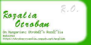 rozalia otroban business card